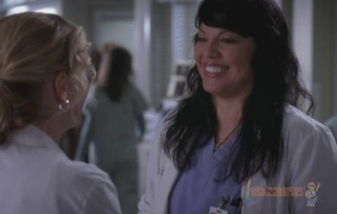 Callie y Arizona sonriendo