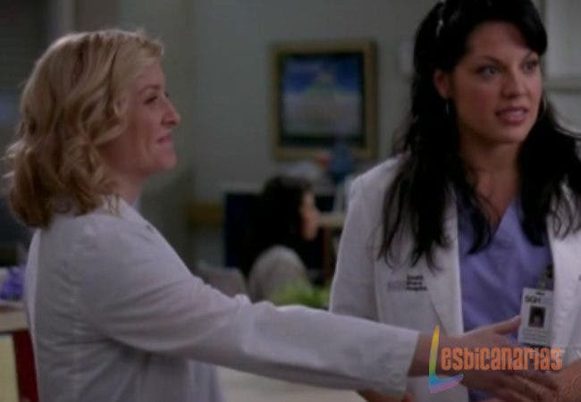 Callie y Arizona presentándose