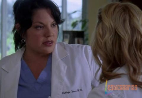 Callie y Arizona hablando en el hospital