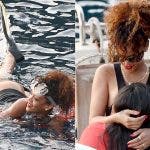 Rihanna besando chica 2