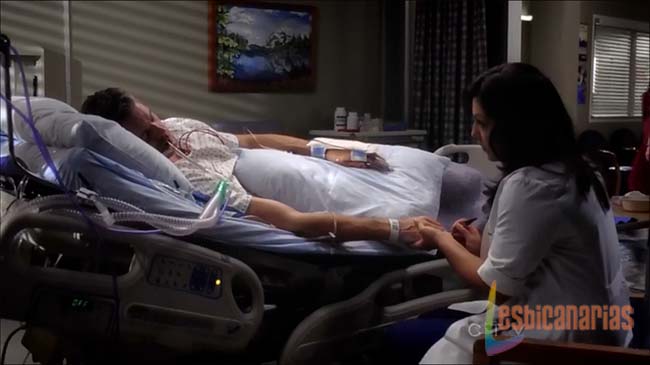 Callie con Mark en coma