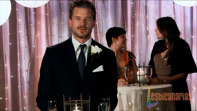 Mark brindando en la boda de Callie y Arizona