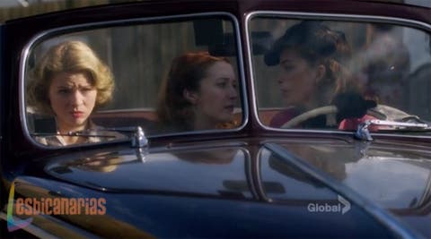 Betty, Gladys y Kate en el coche