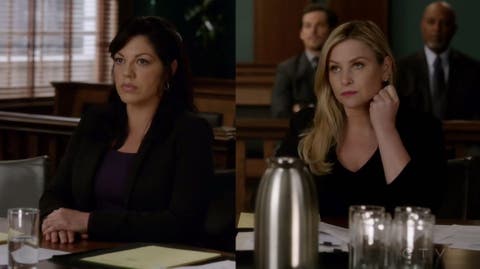 Callie y Arizona meditando