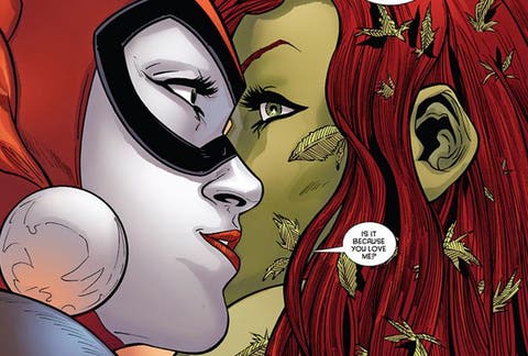 Poison Ivy enamorada de Harley Quinn