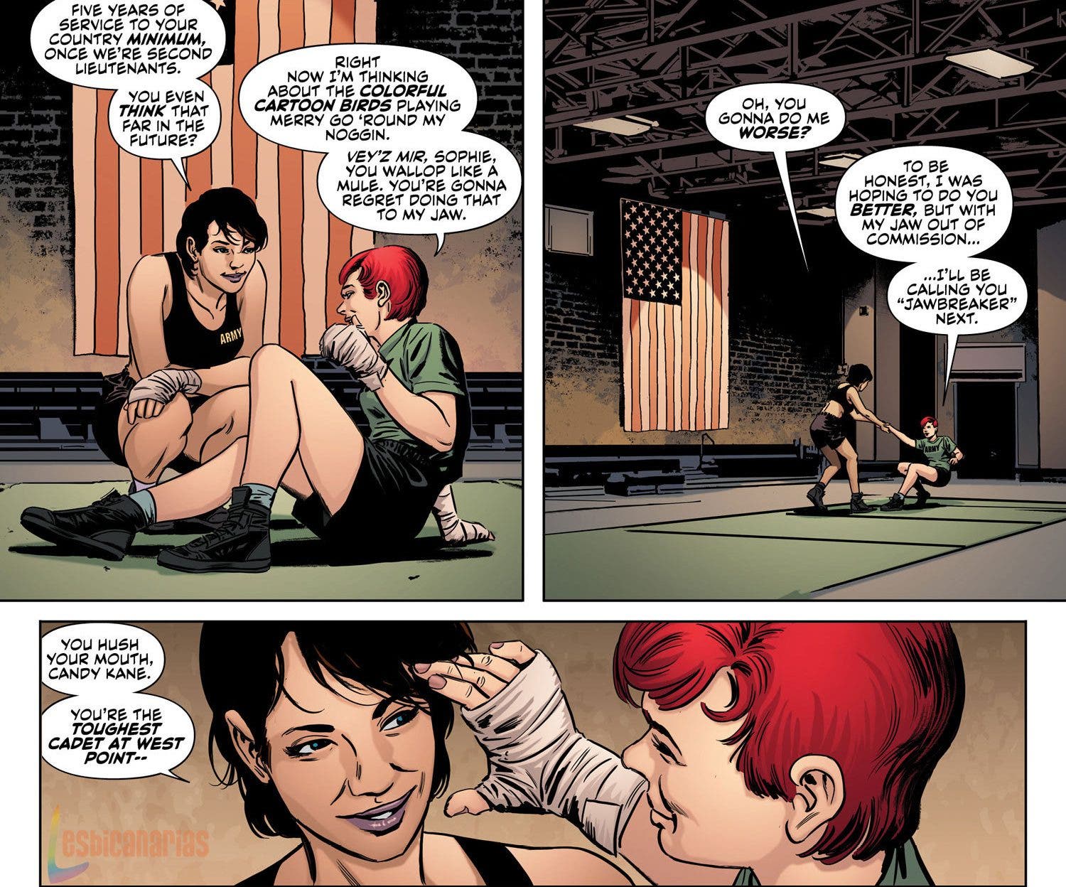 Kate Kane flirteando con Sophie