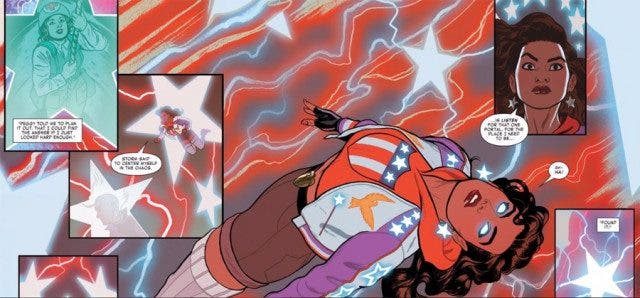 America Chavez pensando en la situación