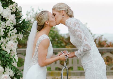 Elena Delle Donne y Amanda Clifton en su boda