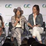 Dominique Provost-Chalkle y Katherine Barrell en ClexaCon2018