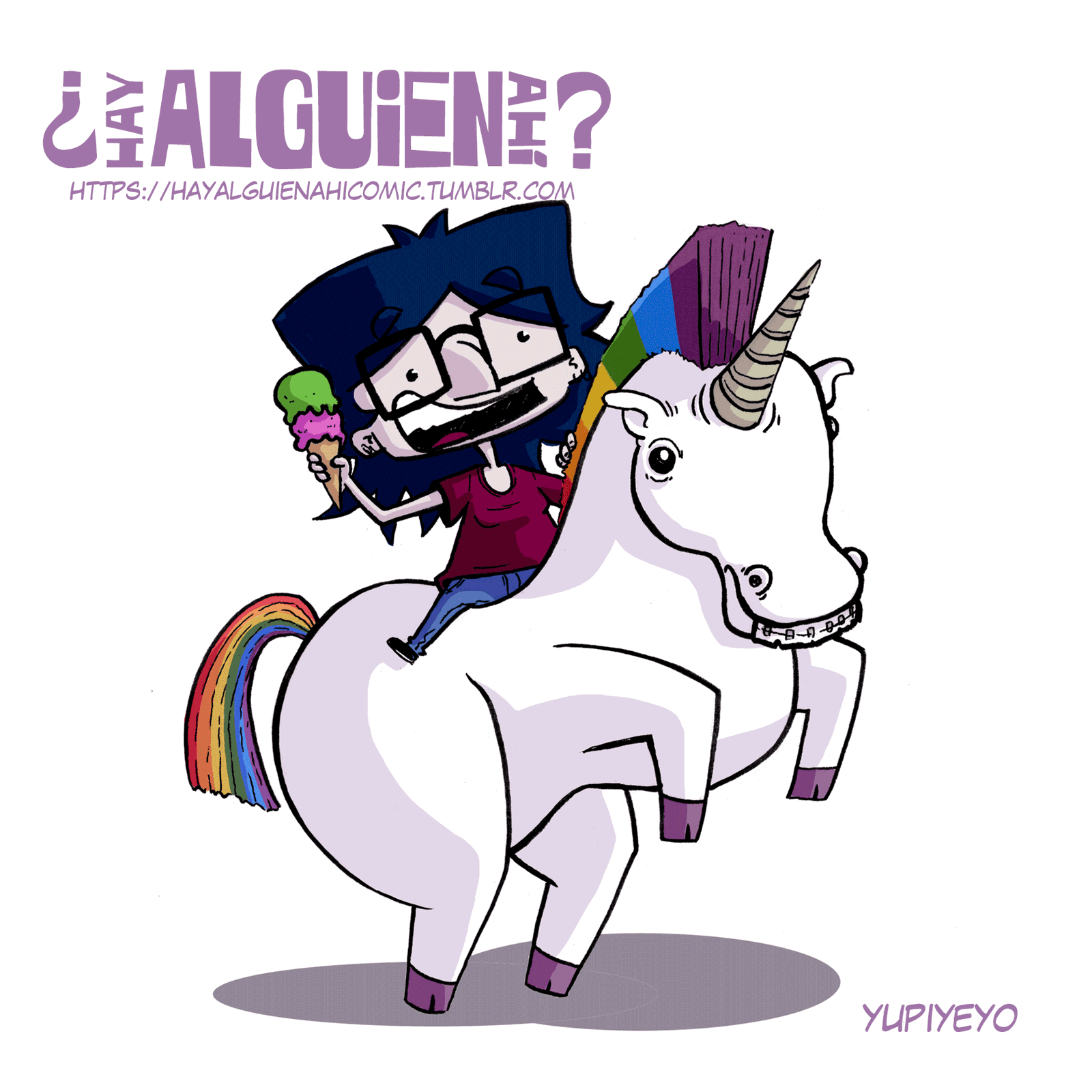 ¿Hay alguien ahí? Unicornio