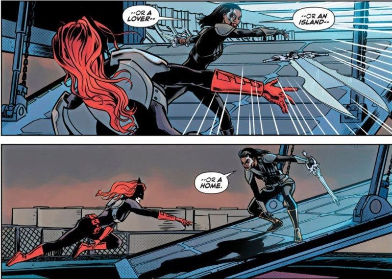 Batwoman y Tahani luchando en Batwoman 14