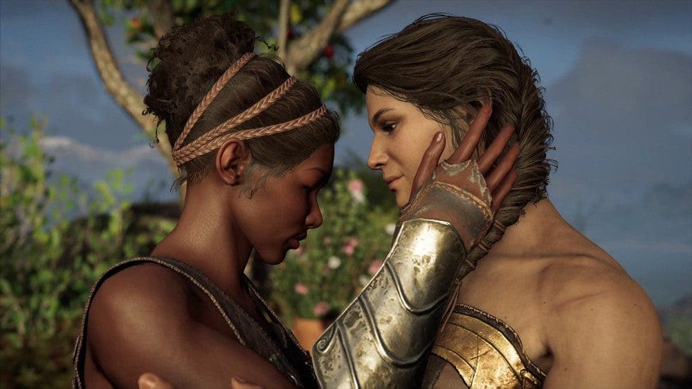 pareja lésbica assasyns creed odyssey