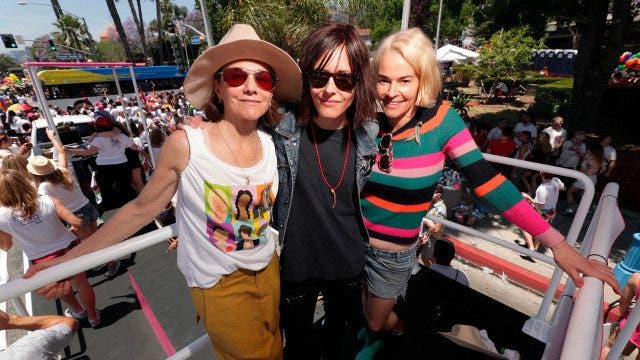 Leisha Hailey, Ilene Chaiken y Kate Moennig