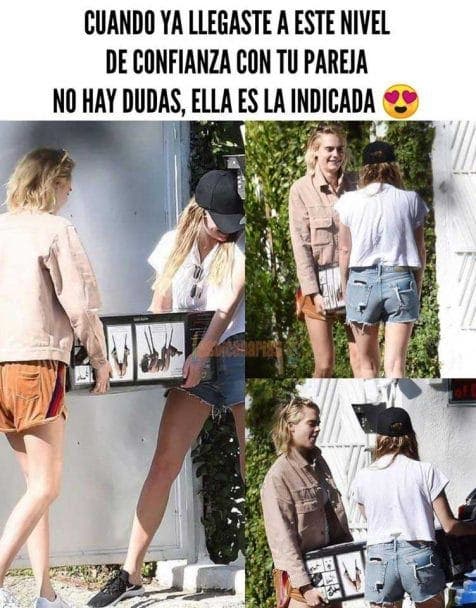 Ashley Benson y Cara Delevingne meme