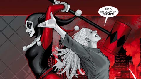 Harley Quinn Black White and Red