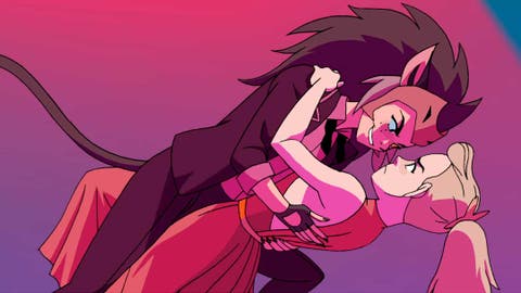 Catra y Adora bailando