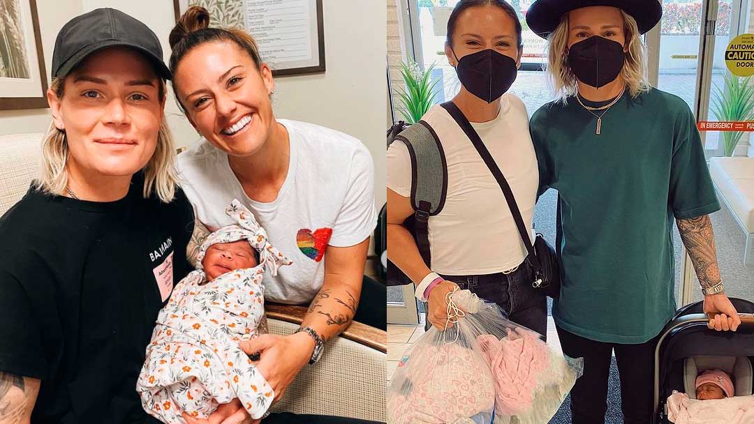 Ali Krieger y Ashlyn Harris celebraron San Valentín estrenándose como mamás