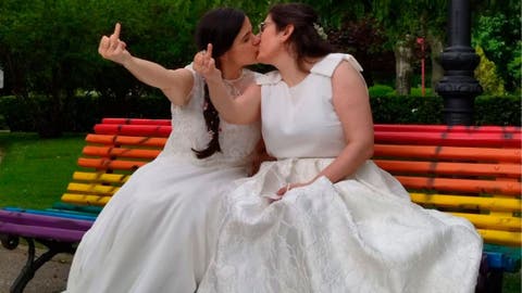 Lesbian couple wedding