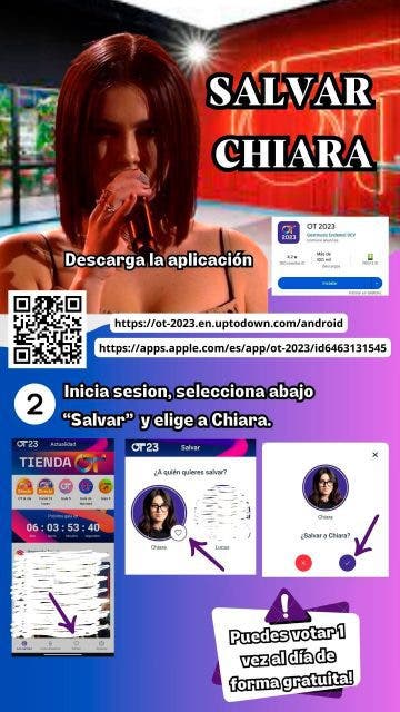 Como votar a Chiara de OT