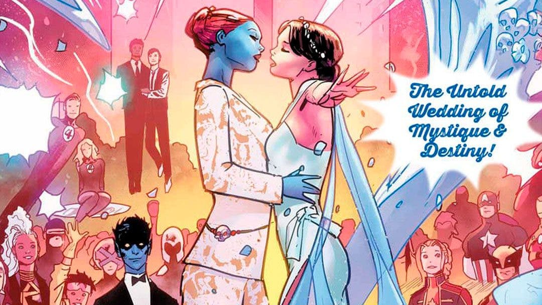 Marvel nos mostrará la boda de Mística y Destiny en su colección del orgullo «Pride Voices»